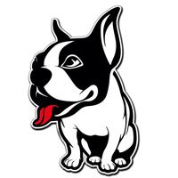 2 x 10cm/100mm French Bulldog Sticker Dog Vinyl Sticker Decal Laptop Travel Luggage Car iPad Sign Fun #4019