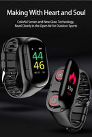 YYZCY New Smart Watch with Bluetooth Earphone Heart Rate Monitor Smart Wristband Sport Watch for Men Women