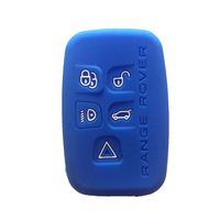 Ezzy Auto New Navy Blue Silicone Smart Key Remote Key Fob Skin Key Cover Holder Jacket for 2010 2011 2012 LAND ROVER LR4 Range Rover