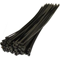 14" Black Nylon Cable Ties - 120 lb. Test (100 Pack HD)