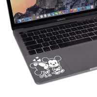 Trackpad Minnie Kissing Mickey Apple Macbook Decal Vinyl Sticker Apple Mac Air Pro Retina Laptop sticker (White)