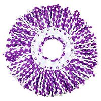 Blppldyci Replacement Fibre Swivel Mop Head, Suitable for 6.3" Mop Disk (White+Purple)