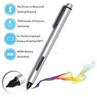 CLCCON Stylus Touch Pen for Surface Pro 6 Laptop 2 Surface Go Surface Book 2 Surface 3 Surface Pro3 Pro4 Surface Book New Surface Pro Surface Laptop 1024 Levels of Pressure(Silver Black) (Silver)