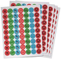 Merry Christmas Sticker Seals - Set of 1008-1 Inch Assorted Colorful Christmas Envelope Seals