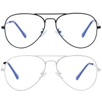 Blue Light Blocking Aviator Glasses for Women Men Lightweight Metal Frame Computer Glasses Anti-eyestrain Gaming Eyeglasses