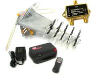 Dual Band UHF VHF Power Amplified Rotating 360° 36dB Hd Hdtv Digital Indoor Outdoor Tv Antenna with IR Remote Control Rotating System