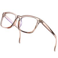 DeBuff Blue Light Blocking Glasses Women Men Clear Lens Square Frame Computer Eyeglasses （Transparent Brown）