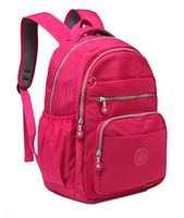 Imperial girl Nylon Casual Lightweight Backpack, Waterproof and Tear-Resistant, Compatible Laptop Backpack for Boys, Girls, Teenagers and Adults Cycling Hiking Camping Travel Outdoor (Rose red)