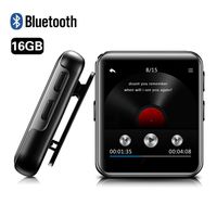 BENGJIE 16GB Clip MP3 Player with Bluetooth, BENGJIE Portable Music Player with Headphones,HiFi Metal Audio Player with Voice Recorder,E-Book, 1.5 Inch Touch Screen Mini MP3 Player for Running,Sliver