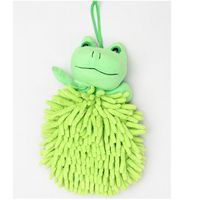 Xifan Microfiber Chenille Cartoon Hunging Hand Towel (Green)