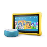 All-New Echo Dot Kids Edition, Blue with Fire HD 10 Kids Edition Tablet, Yellow