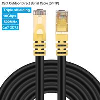 Cat 7 Internet Cable 85ft/25m, Outdoor Ethernet Cable 85 ft, LDKCOK 26AWG Heavy-Duty Cat7 Networking Cord Patch Cable RJ45 Transmission Speed 10Gbps, Transmission Bandwidth 600Mhz LAN Wire