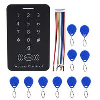 Sonew RFID Touch Metal Access Control Password Access Keypad Machine Controller with 10pcs ID Keyfobs