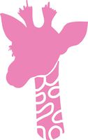 hBARSCI Giraffe Vinyl Decal - 5 Inches - for Cars, Trucks, Windows, Laptops, Tablets, Outdoor-Grade 2.5mil Thick Vinyl - Soft Pink