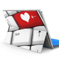 igsticker Ultra Thin Premium Protective Back Stickers Skins Universal Tablet Decal Cover for Microsoft Surface Pro 4/ Pro 2017/ Pro 6(2018) 002518 Heart　Keyboard