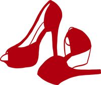 hBARSCI High Heels Vinyl Decal - 5 Inches - for Cars, Trucks, Windows, Laptops, Tablets, Outdoor-Grade 2.5mil Thick Vinyl - Red