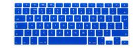 HRH English Silicone Keyboard Cover Skin for MacBook Air 13,MacBook Pro 13/15/17 (with or w/Out Retina Display, 2015 or Older Version)&Older iMac European/ISO Keyboard Protector-Blue