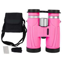 8x42 Binoculars HD BAK4 Green Film Telescope for Outdoor Travel Camping Hiking Sightseeing(Pink)