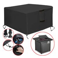 Saking Gas Fire Pit Table Cover Square 28x28x25 inch Designed for TACKLIFE GFP01 Fire Table - Waterproof Windproof Heavy Duty