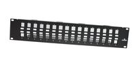 Leviton 49255-Q32 QuickPort Multimedia Patch Panel, 32-Port, 2RU, Cable Management Bar Included