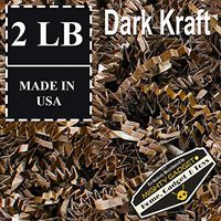 Mighty Gadget Brand 2 LB Value Pack Crinkle Cut Paper Shred Filler for Packing and Filling Gift Baskets, Gift Boxes Natural Craft Bedding in Dark Kraft (2 LB)