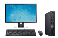 Dell Optiplex 3060 Micro PC Bundle, 24" Display, Keyboard, Mouse, WiFi, Intel i5-8500T 2.1GHz, 8GB RAM, 256GB M.2 SSD, Windows 10 Pro