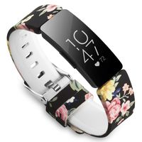 Allbingo Cute Bands Compatible with Fitbit Inspire HR & Inspire & Ace 2, Women Men Floral Print Replacement Strap Accessories Wristband Small Large for Inspire HR & Inspire