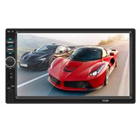 Car Player, 7 Inch Universal Double Din in Dash StereoCar MP5 Player Bluetooth FM Radio Mp3 TF Card USB Steering Mirror Link Wheel Controls Remote Control Rear View Camera Car Receiver Audio Video