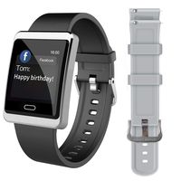 maxtop Smart Watch for Android Phones - iOS Phones, Full Screen Large Size Metal Shell Clear Interface Smartwatch for Women Men and Teenager Silver