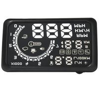 5.5" Car OBD2 II EUOBD car HUD Head Up Display with Over speed Warning System, Projector Windshield Auto Electronic Voltage Alarm, Bracket, with Mufti color LED Screen(white)