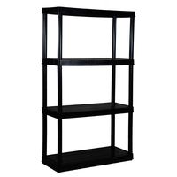 Gracious Living 4 Medium Duty Shelf Unit, Black