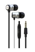 ZelHer MX-10 in-Ear Headphones with Mic Wired in-Ear Earbuds with Inline Control and 10mm Dual Chamber Drivers for Superior Sound Quality - Stylish, Tangle-Free Cables (Silver)