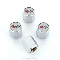 Corvette C3 Logo Tire Stem Valve Caps