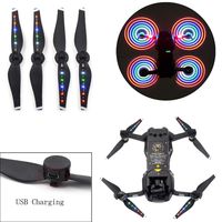 Cinhent Drone Accessories Kit, 2 Pairs Mavic Air LED Flash Colorful Propeller Night Flying Blades for DJI Mavic Air Drone, Low-Noise Portable & Durable Flying Parts