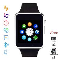 Smartwatch, Bluetooth Smart Watch Touch Screen Unlocked Mini Phone with Card Slot Make Call and Message Sleep Tracker with Pedometer Camera Music Play Compatible with Android iOS Phone Men Women