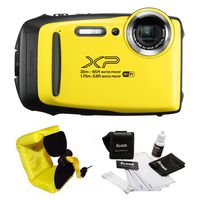 FujiFilm FinePix XP130 Rugged Waterproof WiFi Digital Camera (Yellow) + Focus Floating Strap Bundle