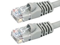 Buhbo 200Ft Cat5E UTP Ethernet Network Booted Cable, Gray