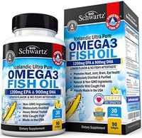 Omega 3 Fish Oil Supplement – Immune & Heart Support Benefits– Promotes Joint, Eyes, Brain & Skin Health - Non GMO, Pharmaceutical Grade - Lemon Flavor EPA 1200mg, DHA 900mg Fatty Acids Gluten Free