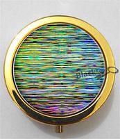 BlackKey Holographic Pattern 3-Compartment Decorative Pocket Gift Box Case Organizer for Pill, Color 2 -2111