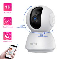 1080P HD Home Security IP WiFi Dome Camera, SDETER Wireless 2-Way Audio Motion Detection Night Vision Baby/Pet Monitor Compatible with iOS&Android