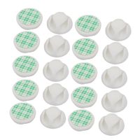 uxcell 20Pcs Self Adhesive Double Slot Cable Clip Cord Organizer Wire Management White