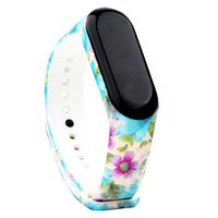 honecumi Xiao mi 3 Watch Band Wrist Strap Bracelet Replacement Accessory Adjustable Pattern Xiaomi Mi Band 3 Smartwatch Strap Bands for Men&Woman- Xiaomi 3 Wrist Band-Paw/Flowers Bands