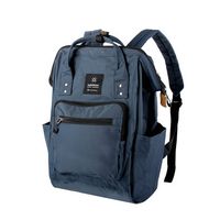 Samstrong Wide Open Design Laptop Backpack Anti Theft Travel Business Backpack Waterproof Stylish 15.6 Inch School Computer Backpack Casual Daypack for Men and Women, Blue