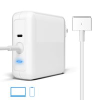 Compatible with MacBook Pro Charger, 60W T-Tip Magsafe 2 Laptop Charger Adapter Replacement Macbook Pro Charger for MacBook Pro Retina 11/13 inch| USB C 18W PD Charger |Charge Phone, Mac from One Plug