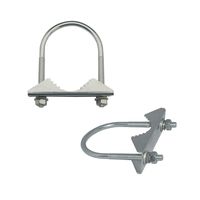 Chaowei Antenna Mast Cross Over Bracket Accessories Clamp U-Bolt Mounting Hardware in Stainless Steel(Pack of 2)