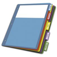 Cardinal Poly Dividers, Single Pocket, 5-Tab, Multi-Color (84016)