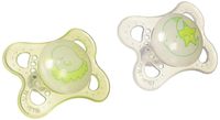 MAM Night Pacifiers (2 Pacifiers & Sterilizing Box), MAM Pacifiers 0-6 Months, Best Pacifier for Breastfed Babies, Unisex, Glow in the Dark Pacifier