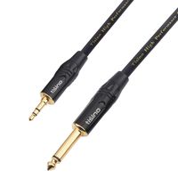 TISINO 1/4 inch TS Mono to 1/8 inch(3.5mm) TRS Stereo Interconnect Cable(Mono to Stereo)- 10 feet