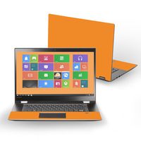 Mightyskins Skin Compatible with Lenovo Flex 5 14" (2017) - Solid Orange | Protective, Durable, and Unique Vinyl Decal Wrap Cover | Easy to Apply, Remove, and Change Styles | Made in The USA