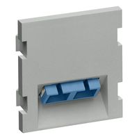 Leviton 41292-2CG 1 Duplex SC, Zirconia Ceramic, Single Mode/Multi Mode, Blue 45 Degree exit (2-Units High), Grey